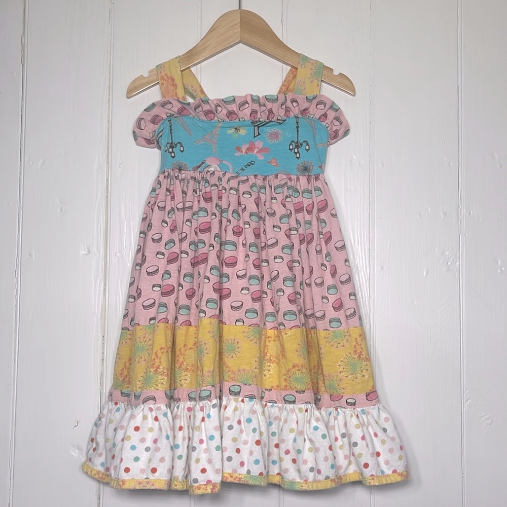 JELLY THE PUG French Macaron Eiffel Tower Cottagecore Tiered Dress